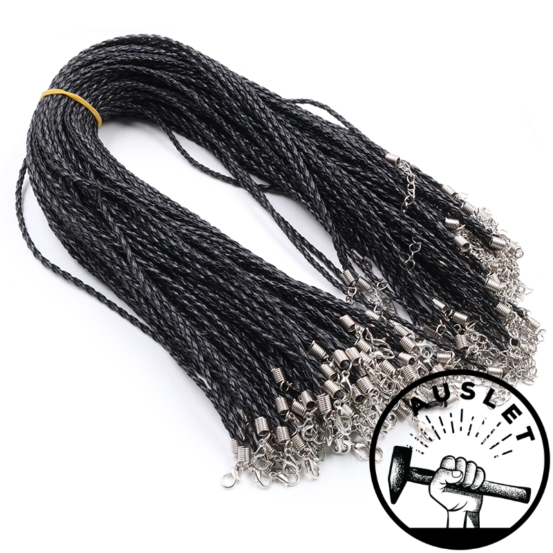 Leather Cord Necklace 2mm, 45cm [each] - My Beads-hanic.com.vn